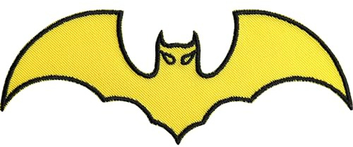 Batman Patch | Superhero Toppa da cucire / stirare con logo a pipistrello Supereroi Comics Fan | Distintivo Batmen per eroi uniforme, 120 x 50 mm