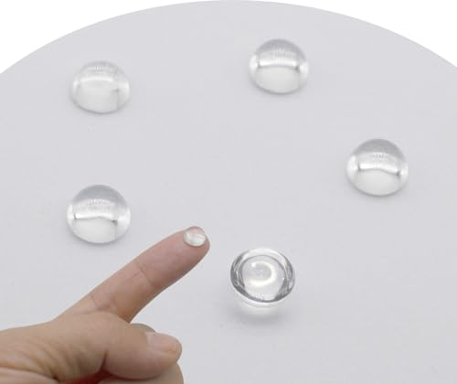 Jeada 5 lenti in vetro ottico da 8 mm, piatto-convesse senza bordo di messa a fuoco, lente convessa a LED per torcia a LED, trasparente, (Φ8 mm x H 4,5 x F7,0)