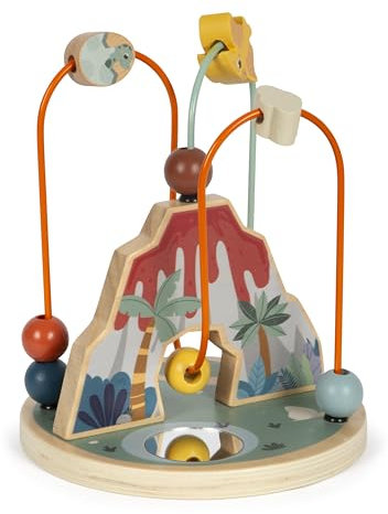 small foot Motorikschleife „Dino“, Motorikspielzeug aus FSC 100%-zertifiziertem Holz, für Kinder ab 12 Monaten, 12617