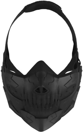 Andningsbar, cyberpunk och futuristisk rebell halvmask, taktisk airsoft mask för CS Wargame Halloween, cosplay-kostym, party