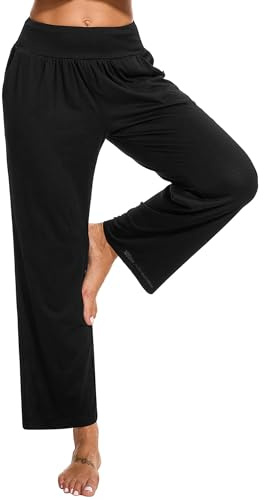 Marvmys Pantaloni Yoga Donna Casual da Sudore Pilates Yoga Pantaloni in Cotone Jogging Fitness Corsa Comodi