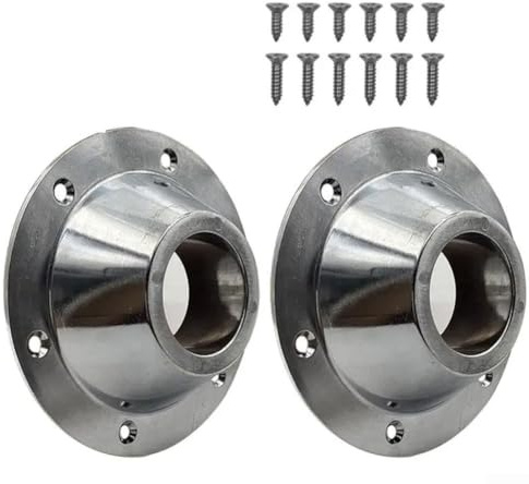 2 supporti per gambe da tavolo in alluminio, per tavoli da camper e barche, accessori affidabili per un fissaggio sicuro e un uso stabile (argento)