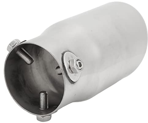 MasYosh Embout D'échappement, Tuyau D'échappement en Acier Inoxydable avec une Apparence élégante et une Finition Exquise, pour Voiture Entrée Universelle 63 Mm Sortie 76 Mm Longueur