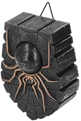 Dilwe Sonnette D'araignée Mobile à Un œil, avec Horloge de Décoration de Fenêtre d'halloween Légère et Effrayante