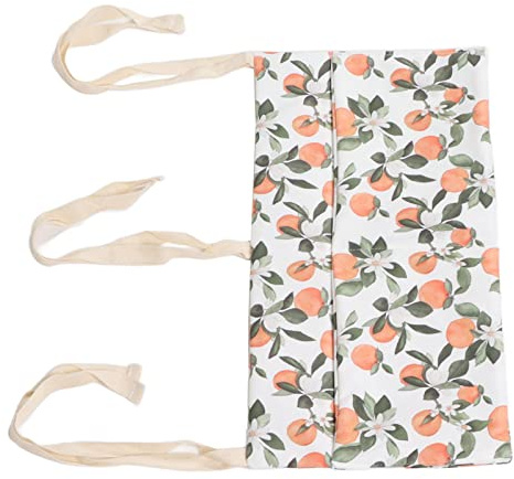 Zhangpu Organizer per Lettino con 2 Tasche, Borsa per Pannolini da Appendere Regolabile Ad Alta capacità Stampata in Cotone (Arancia)