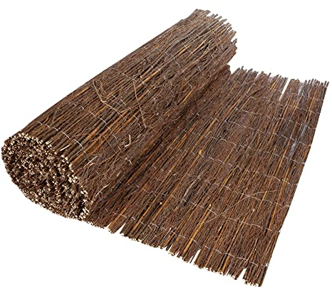 Brise vue jardin - Brise vue occultant - Rouleau Brise vue - WerkaPro Brise Vue - En Bande de Bruyère - Métal - 2 x 3 m - Pour isoler un espace extérieur