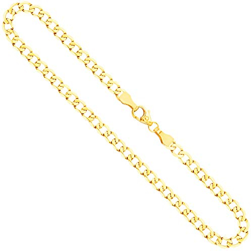 EDELIND Goldkette, Panzerkette weit Gelbgold 333/8 K, Länge 40 cm, Breite 3.9 mm, Gewicht ca. 6.2 g., NEU