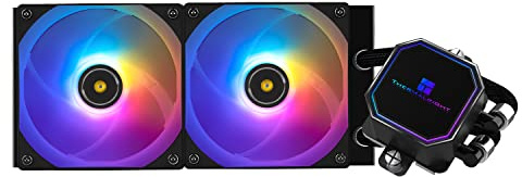 Thermalright Frozen Prism 240 Black ARGB AIO Water Cooler,Liquid CPU Cooler, 2×120mm PWM Fans Water Cooling System,1850RPM High Speed,Compatible with AM4/AM5,Intel LGA1150/1151/1200/2011/1700/1851