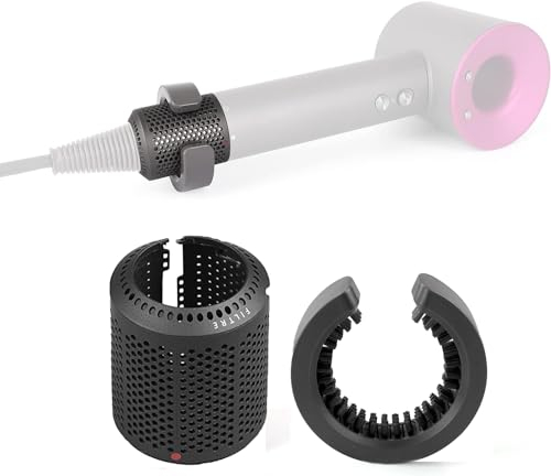 Spazzola per la pulizia del filtro esterno rimovibile antipolvere per Dyson Supersonic HD15 HD01 HD03 HD08 accessorio per asciugacapelli, design con apertura parziale