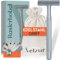 VELZUR® Rasierhobel inkl. 5 Klingen & Reisebeutel - geschütztes Griff-Design aus Edelstahl extra lang & rostfrei - Rasierhobel Set Unisex - 100% plastikfrei - Premium Safety Razor in Betongrau