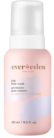 Evereden Multi-Vitamin Kids Body Wash Cool Peach: Gentle Body Wash Sensitive Skin Nourishment & Hydration Formula | Clean Non-Toxic for Kids | 8.5 fl oz.