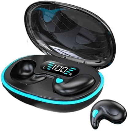 Auriculares intrauditivos para dormir, inalámbricos, conducción ósea, auriculares recargables para dormir, smartphones, tabletas y portátiles, auriculares con cancelación de ruido para aprender y