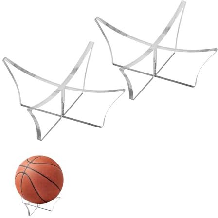 2 Pezzi Porta Palloni, Porta Palla Espositore per Pallone da Calcio Supporto da Palla Palla Espositori per Pallacanestro Piede Sedile Base Supporto espositore