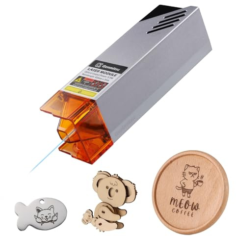 Genmitsu Laser Engraver Module, 5000mW Optical Power, 450nm Wavelength for Genmitsu Cubiko, 3018-PRO & 3018-PROVer, 3018-PROVer V2, 3020-PRO MAX, 3020-PRO MAX V2 CNC Machines