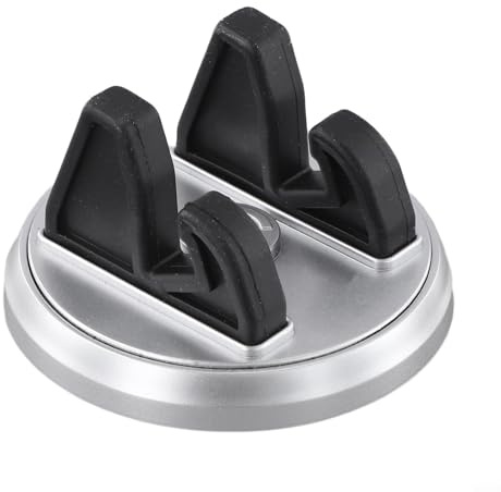 wenyouya Soporte para teléfono de coche con rotación de 360 grados, ventosa y almohadilla antideslizante, agarre firme sin bloquear la vista del conductor (plateado)