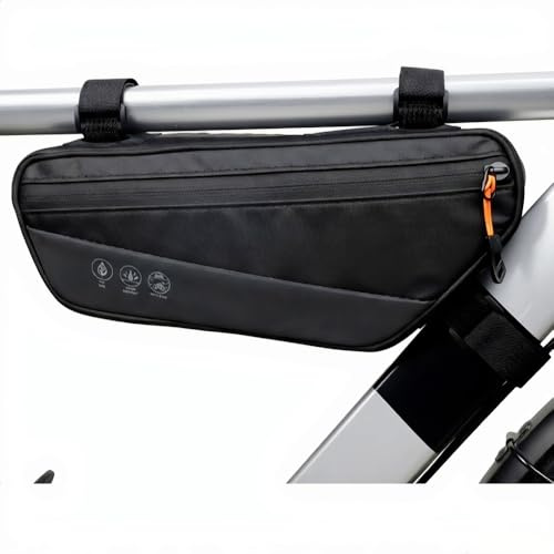 EAAGHK Borsa Triangolare da Telaio per Bicicletta Impermeabile, Borsa per Bicicletta Anteriore, Borsa Telaio Bici con Cinghie Regolabili per Mountain Bike, Bici Gravel, Bici da Strada ed e-Bike (1.8L)