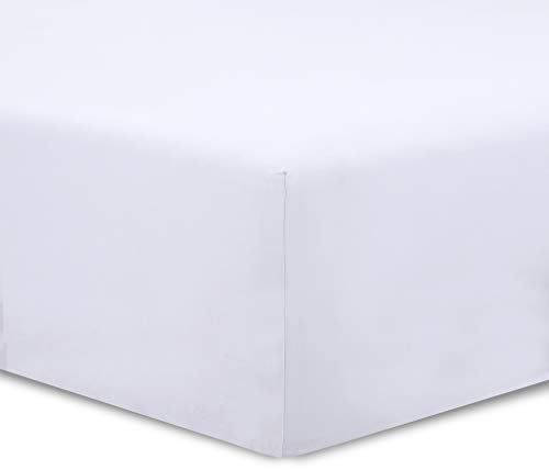 Vision - Spannbettlaken 140x190cm - Weiß - 100% Baumwolle