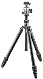 Gitzo GK2545T-82QD Traveler Tripod Kit with Pro Center Ball head - Compact, Foldable and Light with Short Column Included for Ground Level Shoots, Series 2-4 Sections, Carbon Fibre
