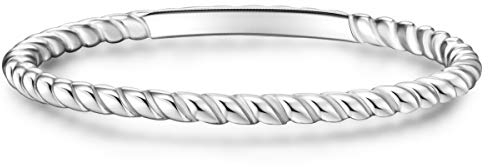 GLANZSTÜCKE MÜNCHEN Damen-Ring Sterling Silber - Steckring gedreht Silberring Vorsteckring Silber 925