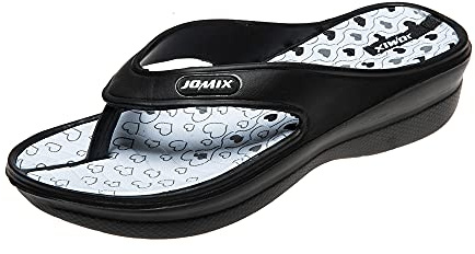 JOMIX Chanclas Mujer Verano con Flores Sandalias de Dedo Mujer con Cuña Playa Piscina Mar