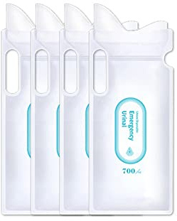 Bolsa de orina portátil de Emergencia,700ML Bolsas de orina absorbentes Bolsas de Vómito de Urinario Bolsa de orina de Inodoro para Atascos de tráfico, Viajes, Camping