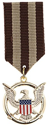 U.S.A Flagge Soaring Eagle Medaille Badge Uniform Brosche Pin Patriotischer Schmuck, merhfarbig, 80mm