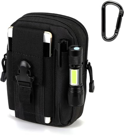 Piscorush Bolso Táctico MOLLE para Cintura y Mano - Riñonera EDC Exterior para Hombre - Accesorios de Senderismo y Camping - Cinturón Táctico