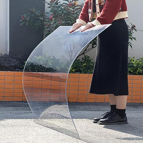 Clear Polycarbonate Roofing Sheets,Weather-Resistant Transparent Acrylic Plastic Sheet,Cold Frame Cladding,for Greenhouse Canopy Carport Bus Shelters Glass Replacement Panels (0.6x2m(2x6.6ft))