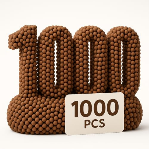Abowllon Steinschleuder Lot de 1000 billes d'argile biodégradables - Munitions essoreuses de 8,5 mm - Munitions professionnelles - Balles bio Slingshot (1000 pièces)