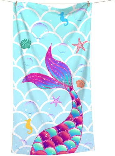 DKDDSSS Kinder Strandtuch: Weiches Mikrofaser Strandhandtuch für Mädchen, Großes Badehandtuch für den Strand, XXL Kinder Beach Towel mit niedlichem Design