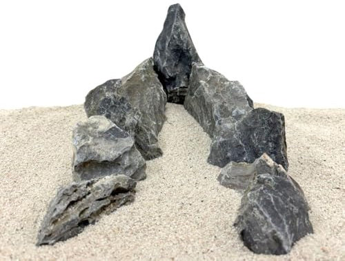 AquaOne Aquarium Deko Mini Landschaft Seiryu Steine Hardscape | Fertiges Layout | Gestein für Aquascaping | Pagode Dekoration Unterwasserlandschaft