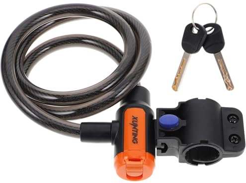 Supvox Fahrradschloss Kabelschloss Tragbares Anti Diebstahl Schloss Für Kinderfahrräder E Bikes Motorroller Und Motorräder Mit Halterung