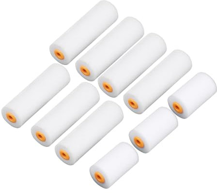 MUNSKT Kit Rouleaux Peinture Professionnels - 7x10cm + 3x5cm, Rouleau Laqueur pour Bricolage Murs Plafonds Coins