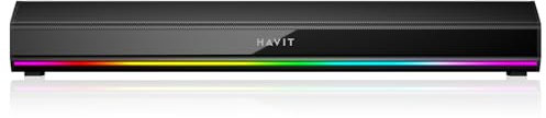 havit PC-Lautsprecher, 20 W Bluetooth V5.3 Computer-Soundbar mit 3D-Surround, HiFi-Stereo, USB-betriebener RGB-beleuchteter Monitor-Lautsprecher für Desktop, Laptop