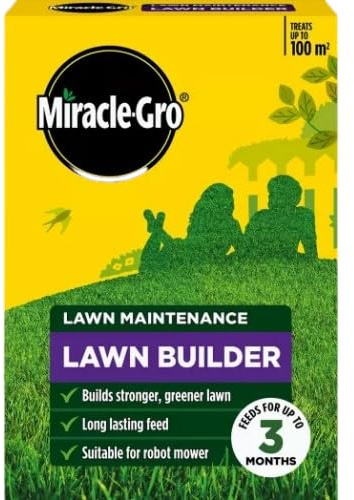 MiracleGro Lawn Builder Fertiliser – 100 Days of Feeding for Healthy Lawns – NPK 22-5-5 – Covers 100m² or 200m² (100m²)