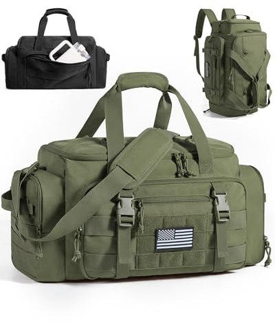 BAGSMART 4-IN-1 Gym Bag for Women Men, TSA Lightweight Duffle Bag for Travel with Shoe Compartment & Wet Pocket, 22L/30L/38L Tactical Backpack with 40oz Water Bottle Holder