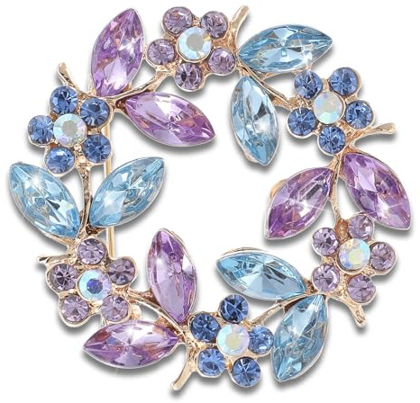 Oruola Ladies Brooches, Flower Brooch Rhinestone Large Brooches, for Women | Fashionable and Exquisite, for Ladies and Girls, Coats, Weddings, Parties