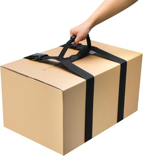 Cinghia per il trasporto con manico, cintura portatile per spostare e sollevare in modo sicuro scatole pesanti, cintura regolabile, cinghie per il trasporto a forma di H, adatta per cilindri