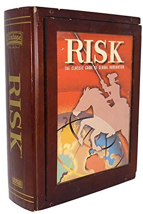 Risk ~ Parker Brothers Vintage Game Collection Wooden Book Box