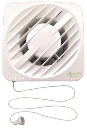 Greenwood Airvac AXS100T Bathroom/Toilet Extract Fan with Timer & Pull Cord