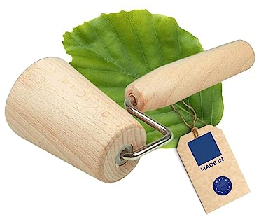 HOFMEISTER Teigroller für Backblech Ecken, gleichmäßiges Teig Ausrollen an der Kante, konischer Eckenroller, EU Naturprodukt aus heimischem Buchen-Holz, Teigroller Backzubehör, 17 x 5 x 5 cm, Konisch