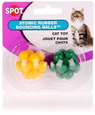 Ethical Pet Atomic Bouncng Ball Cat Toy (2 Pack) [Set of 4]