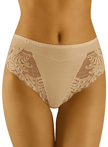 WOLBar Braguita con Encaje para Mujeres WB408, Beige,L