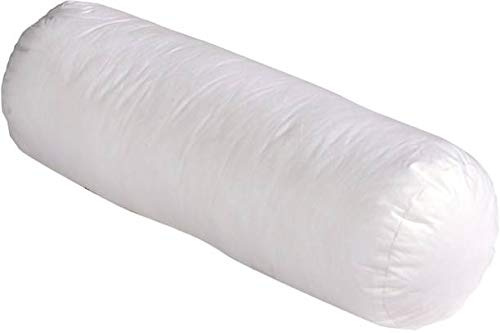Iyan Soft Furnishing Bolster Round Shaped 100% Virgin Hollow Fiber - Neck Roll/Round Bolster/Body Pumped Cushion Pads Pillows (Extra Large) 25x75cm