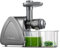 AOBOSI Cold Press Juicer Machines with Reverse Function, Slow Masticating Juicer with Quiet Motor, High Juice Yield, Juice Cup Baffle and Brush for Easy Clean, Grey