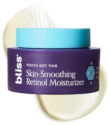 bliss Youth Got This and Pure Retinol Deep Hydration Moisturiser Visibly Diminishes Fine Lines Clean Fragrance-Free Cruelty-Free Paraben Free Vegan 50 ml