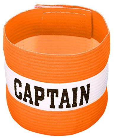 PATIKIL Captain's Armband, Elastic Arm Band for Soccer Team Training, Orange
