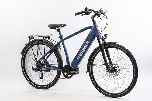 TRETWERK 28 Zoll E-Bike Herren Cityrad - Sonic Nexus - Pedelec Herrenfahrrad mit 7 Gang Nabenschaltung -Elektrofahrrad mit Mittelmotor - weiß 50cm