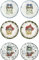 PHRYGIA Porcelain Set (7.5 Inch), Lightweight Funny Cat Plates for Breakfast, Appetizer and Dessert