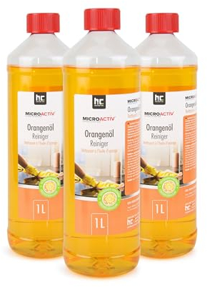 Höfer Chemie MICROACTIV Nettoyant Concentré à l'Huile d'Orange 3 x 1L - Dégraissant Universel, Élimine Graisses, Adhésifs et Taches - Fabriqué en Allemagne